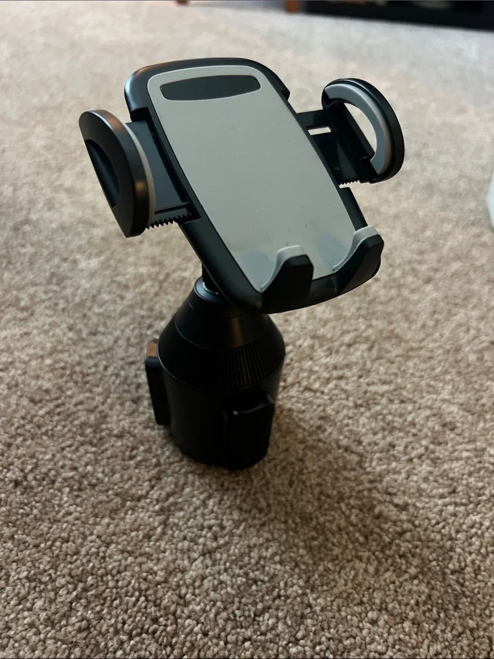Black Universal Car Cup Holder Phone Mount - Secure Hands-Free Holder